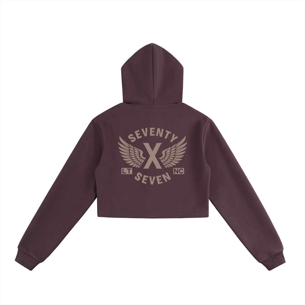 Women's Cropped Zip-Up Hoodie