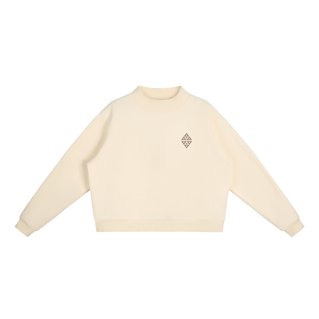 Woman's Fleece Mock-Neck Crew Sweatshirt
